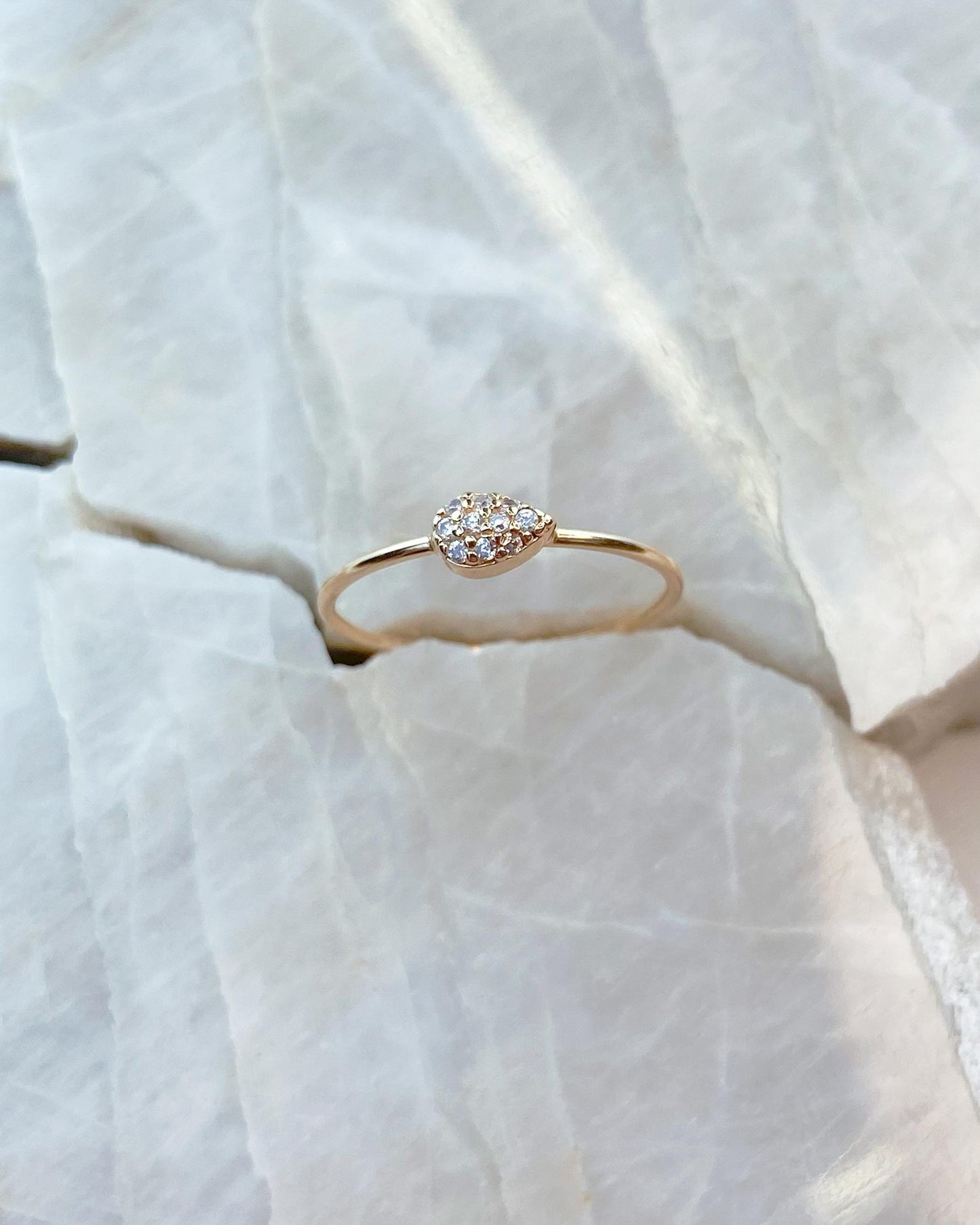 Anel Gota Cravejada PP N.º 13