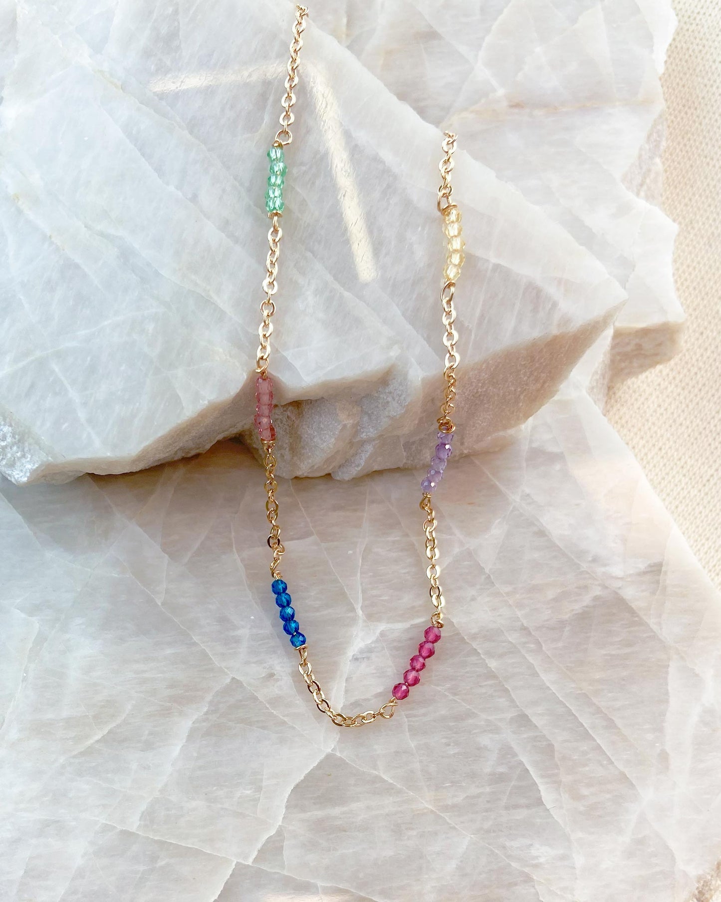 Tornozeleira com Cristais Color