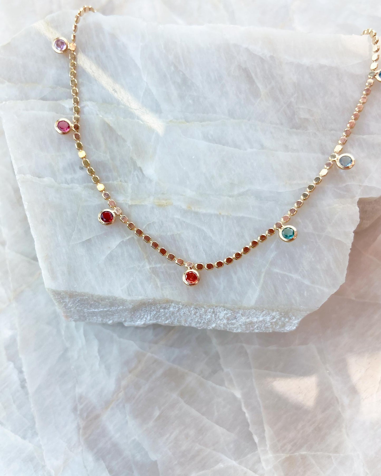 Tornozeleira Bolinhas com Zircônias Color