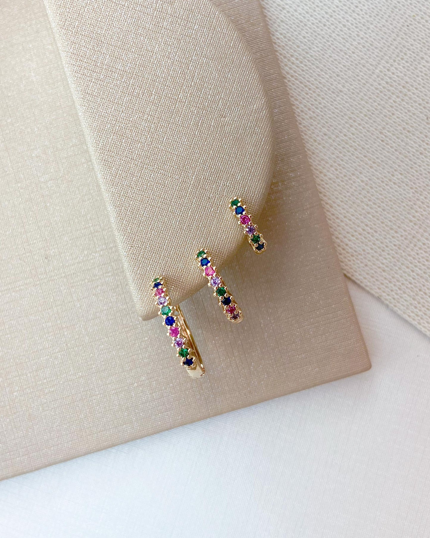 Trio Argolas Cravejadas Colors