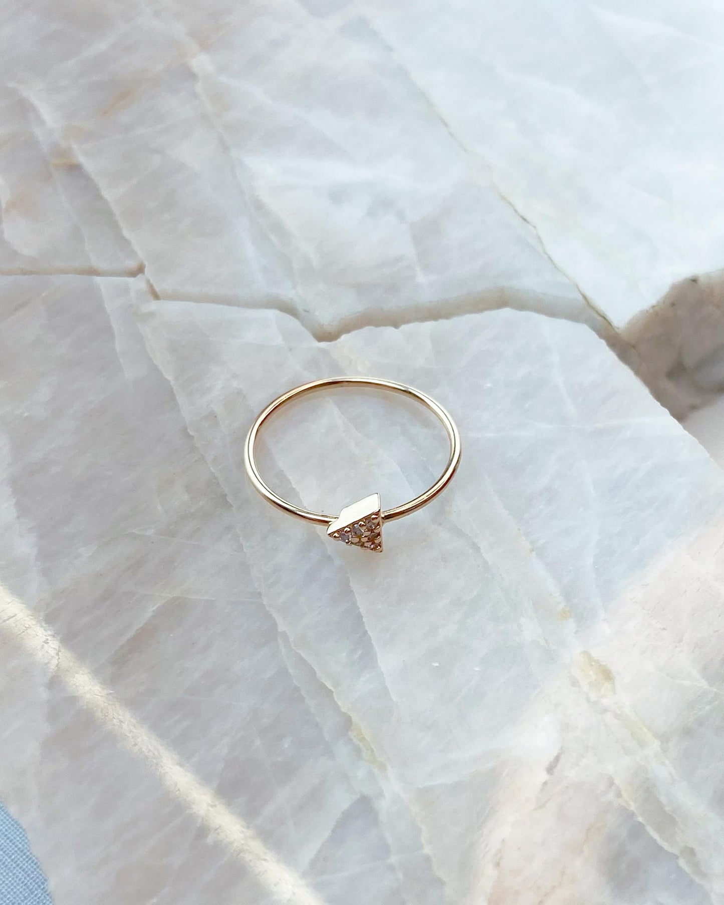 Anel Triângulo Cravejado PP N.º 13