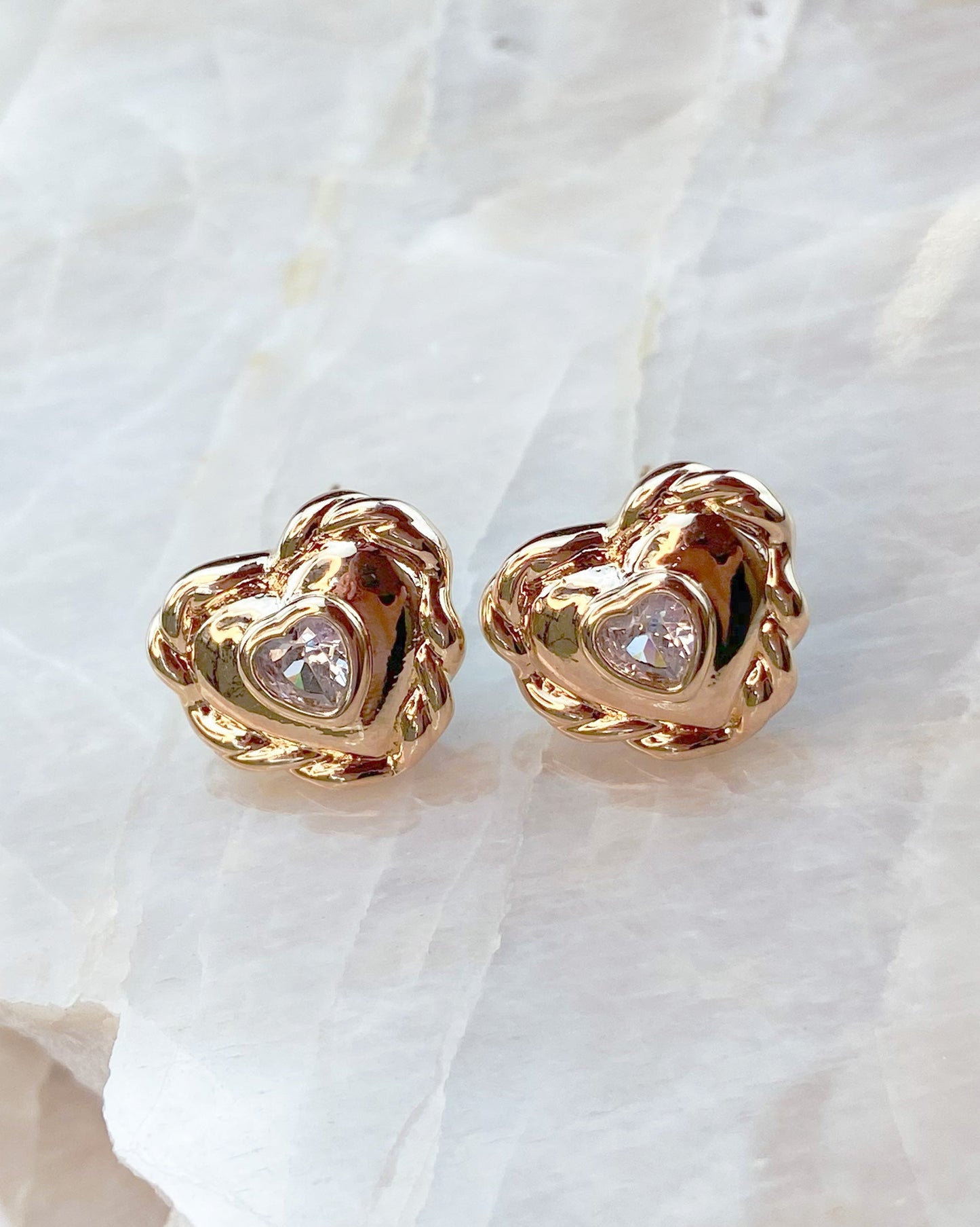 Brinco Zircônia Coração