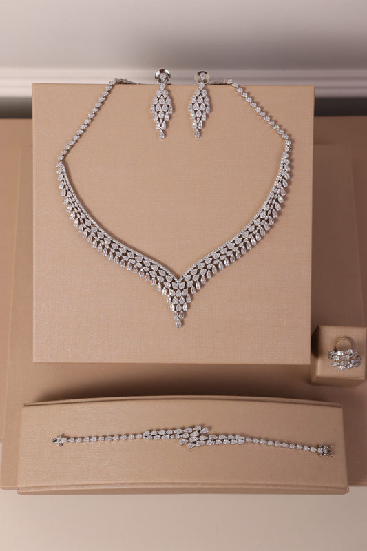 Conjunto Luxo Gotas de Zircônias