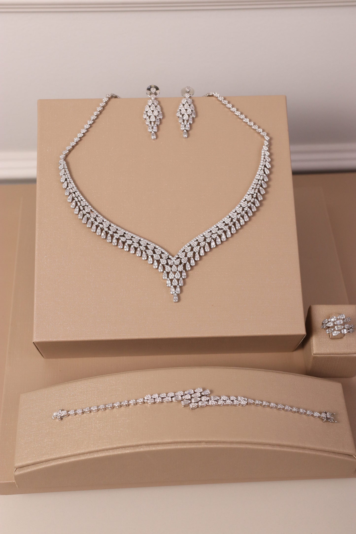 Conjunto Luxo Gotas de Zircônias